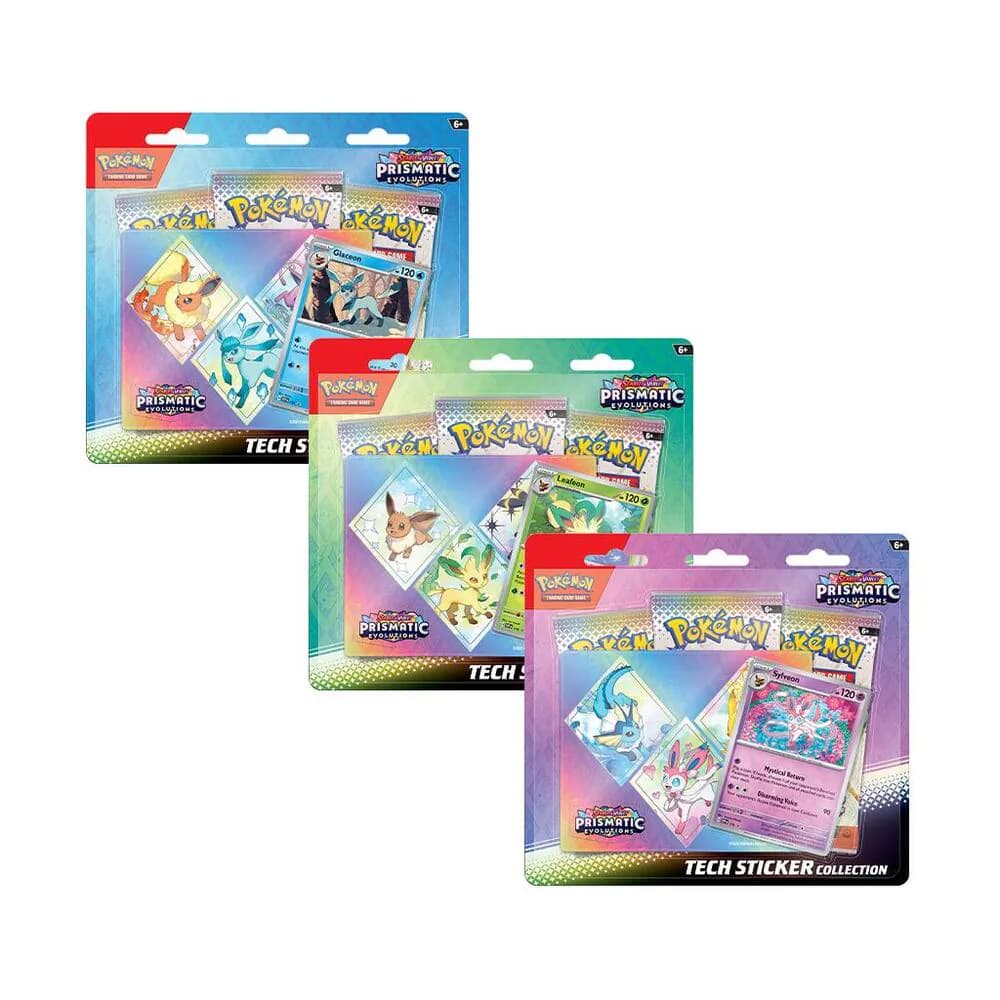 Hình ảnh sản phẩm Prismatic Evolutions Tech Sticker Collection [Bộ 3]