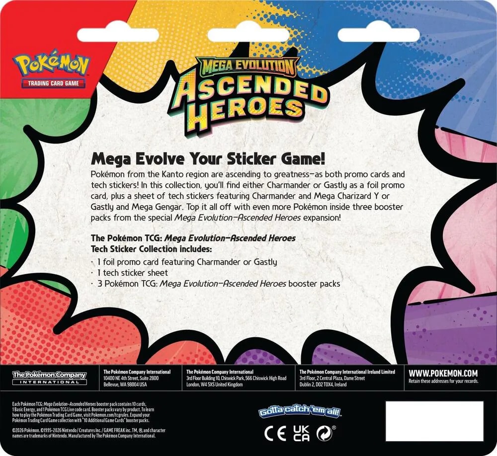 Mega Evolution: Ascended Heroes Tech Sticker Collection - Gastly product image