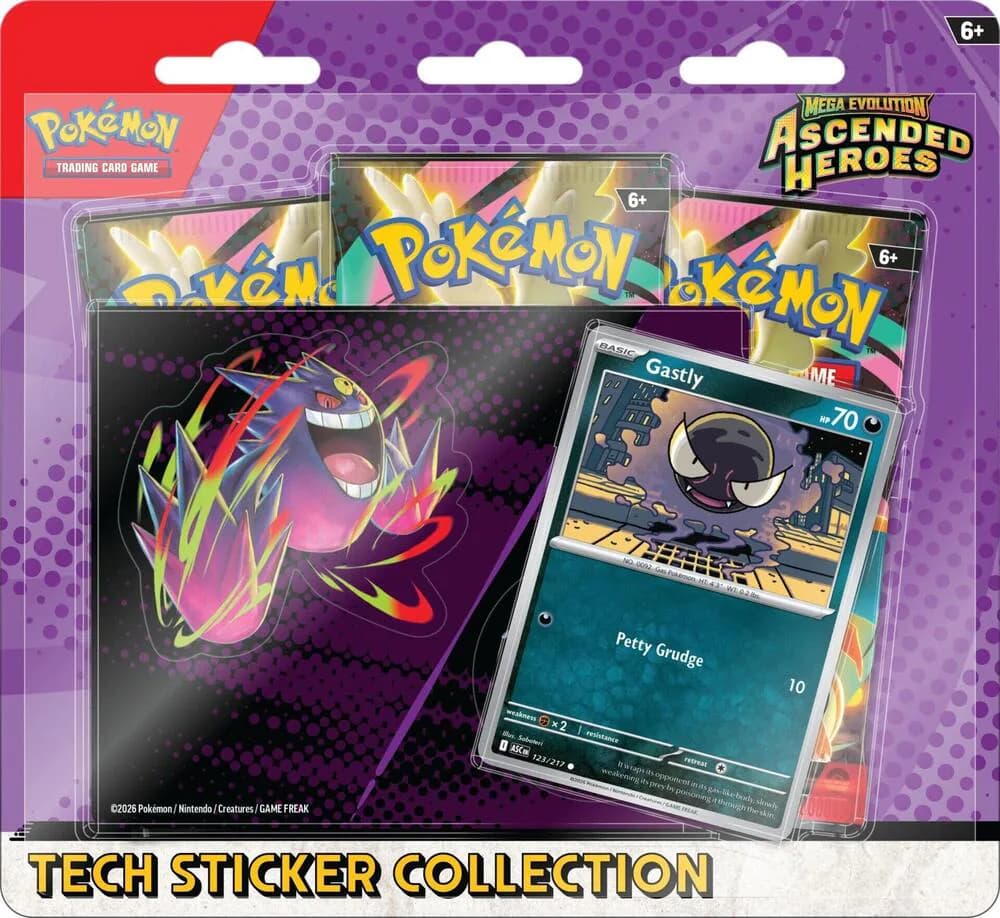 Mega Evolution: Ascended Heroes Tech Sticker Collection - Gastly product image