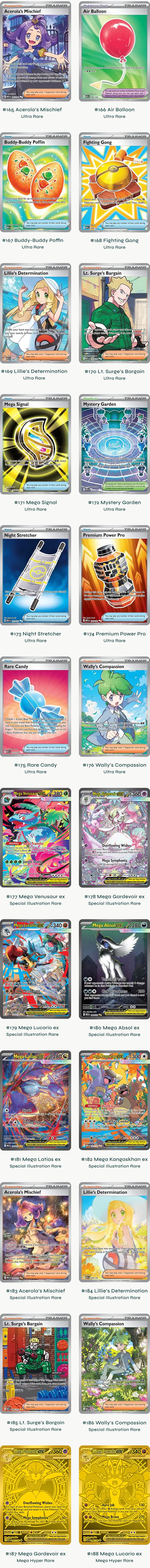 All The Secret Rares From Mega Evolution Base